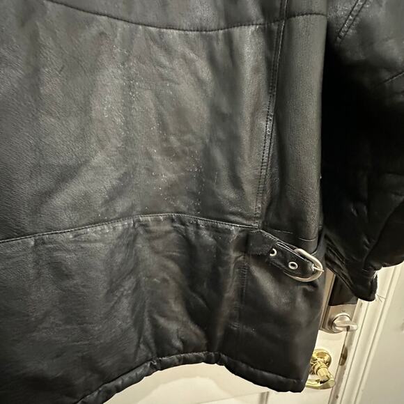 Vintage Wilsons The Leather Experts Men's Leather Zip Up Moto Jacket Size Large - Picture 9 of 10